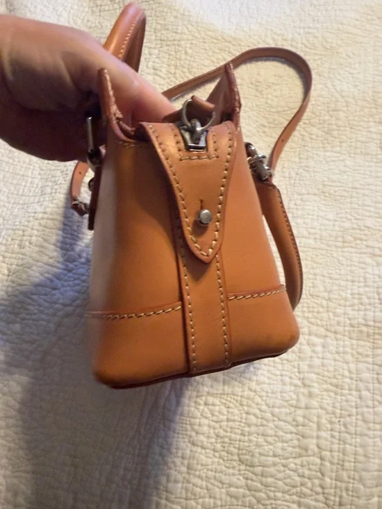 Dooney & Bourke Tan Leather Satchel - Picture 3 of 8